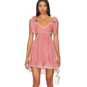 Olynne Mini Dress in Pink XXS